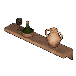 Wooden Decorative Wall Shelf icon